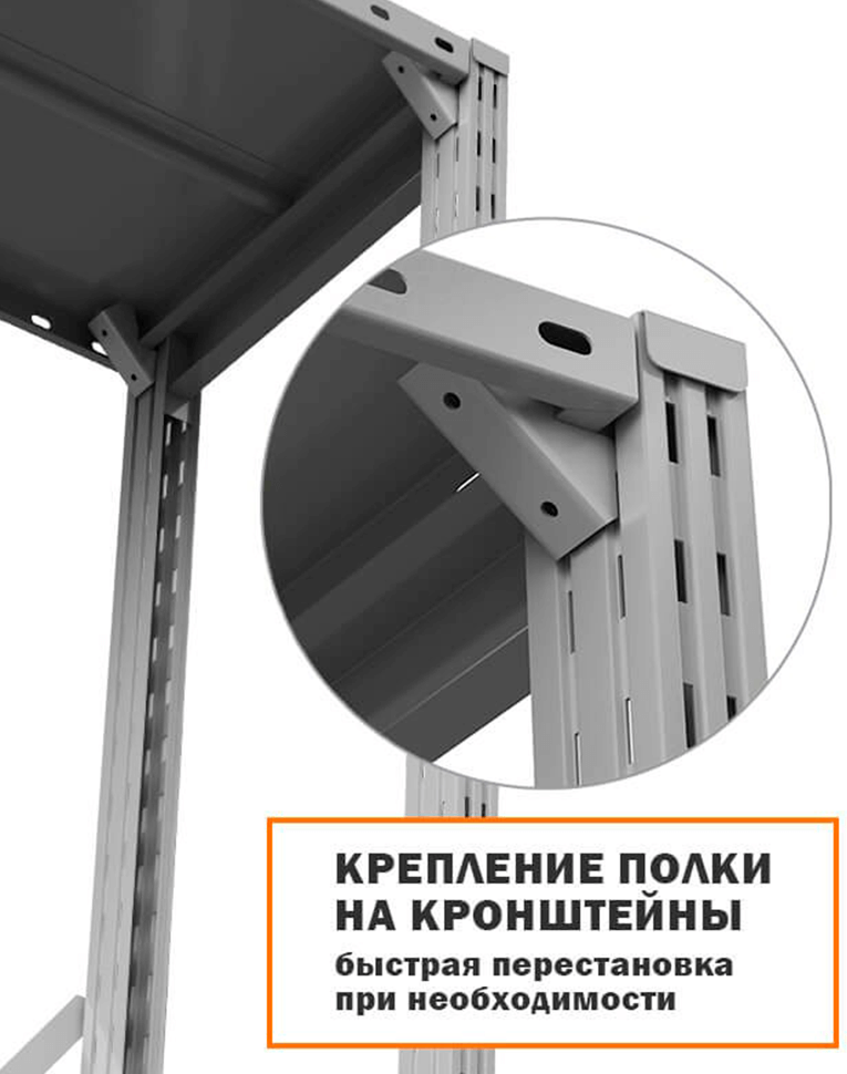 Стеллаж ТСУ 2000x1200x600 4 полки (300 кг, металл) купить в Ярославле