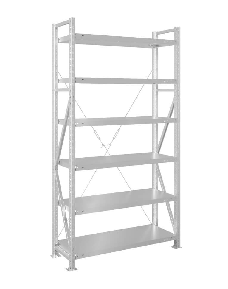 Стеллаж MS U 2500x1200x800 6 полок (280 кг, металл) купить в Ярославле