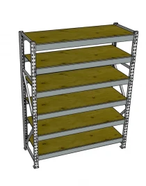 Стеллаж грузовой СГР 2500x1500x500 6 полок (фанера) Стеллаж грузовой СГР 2500x1500x500 6 полок (фанера)