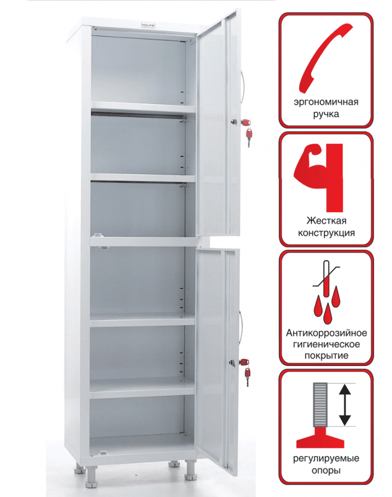 Медицинский шкаф HILFE МД 1 1657/SS купить в Ярославле
