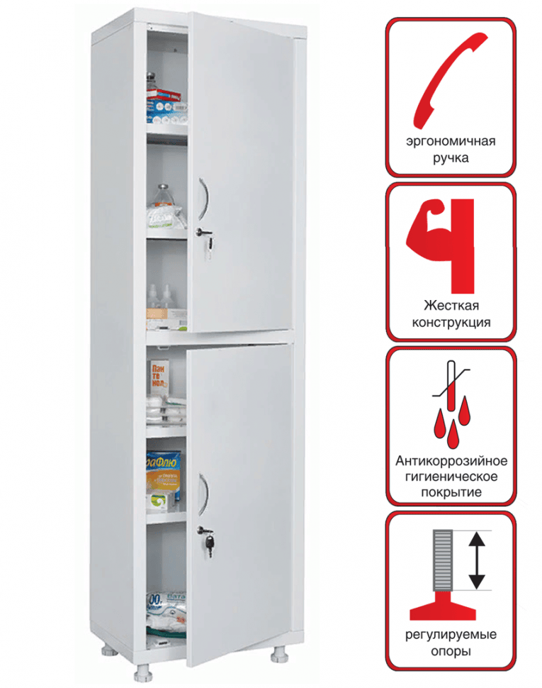 Медицинский шкаф HILFE МД 1 1657/SS купить в Ярославле