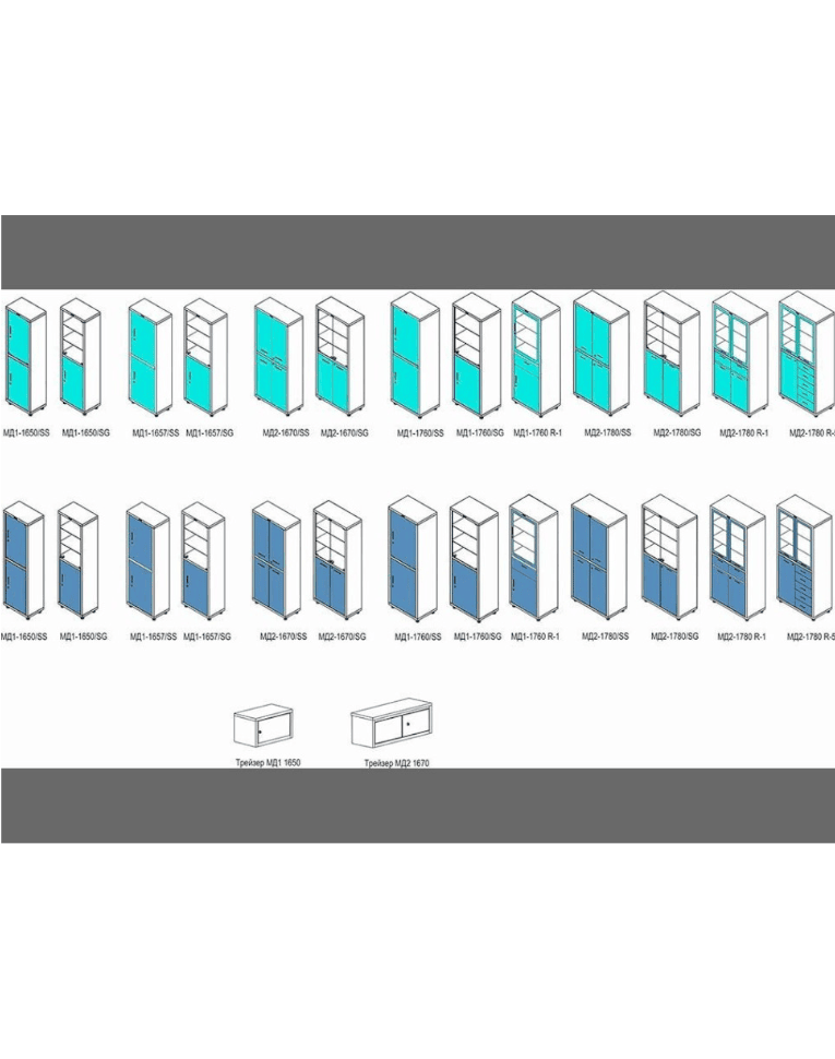 Медицинский шкаф HILFE МД 1 1657/SG купить в Ярославле