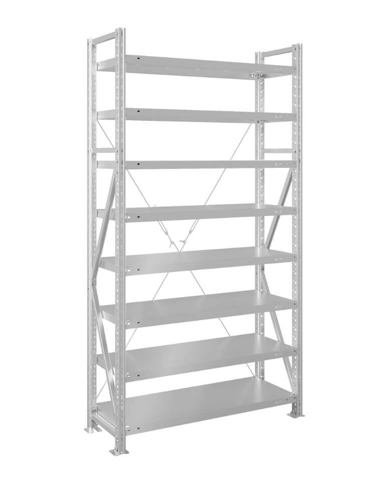 Стеллаж MS U 3000x700x600 8 полок (400 кг, металл) купить в Ярославле