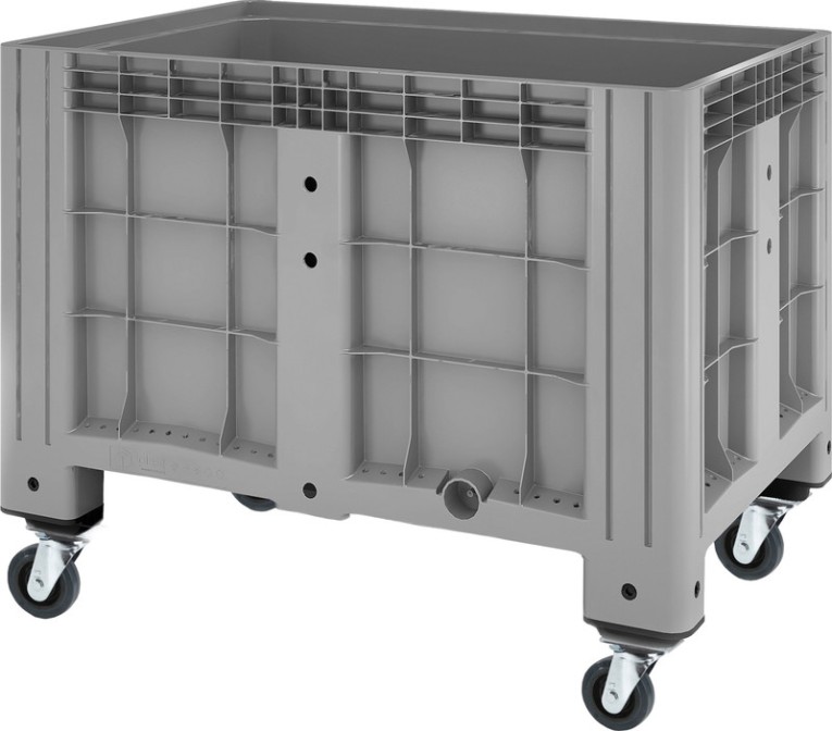 Контейнер 1200х800х913 мм сплошной серый на колесах купить в Ярославле Контейнер 1200х800х913 мм сплошной серый на колесах купить в Ярославле