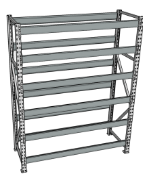 Стеллаж грузовой СГР 3000x1800x1000 6 полок (без настила)