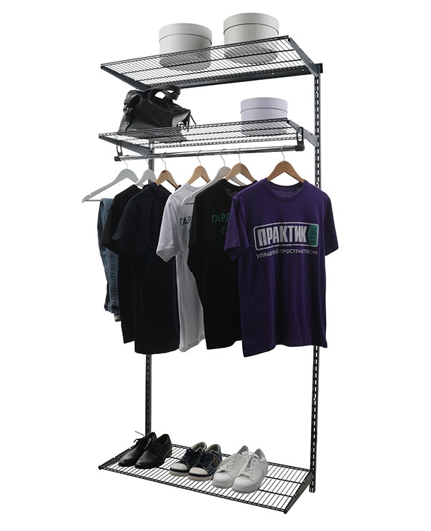 Гардеробная система Практик Home Basic G90 графит купить в Ярославле Гардеробная система Практик Home Basic G90 графит купить в Ярославле