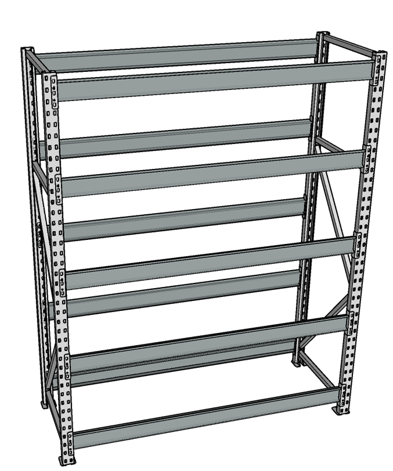 Стеллаж грузовой СГР 2500x2100x1000 5 полок (без настила) купить в Ярославле Стеллаж грузовой СГР 2500x2100x1000 5 полок (без настила) купить в Ярославле