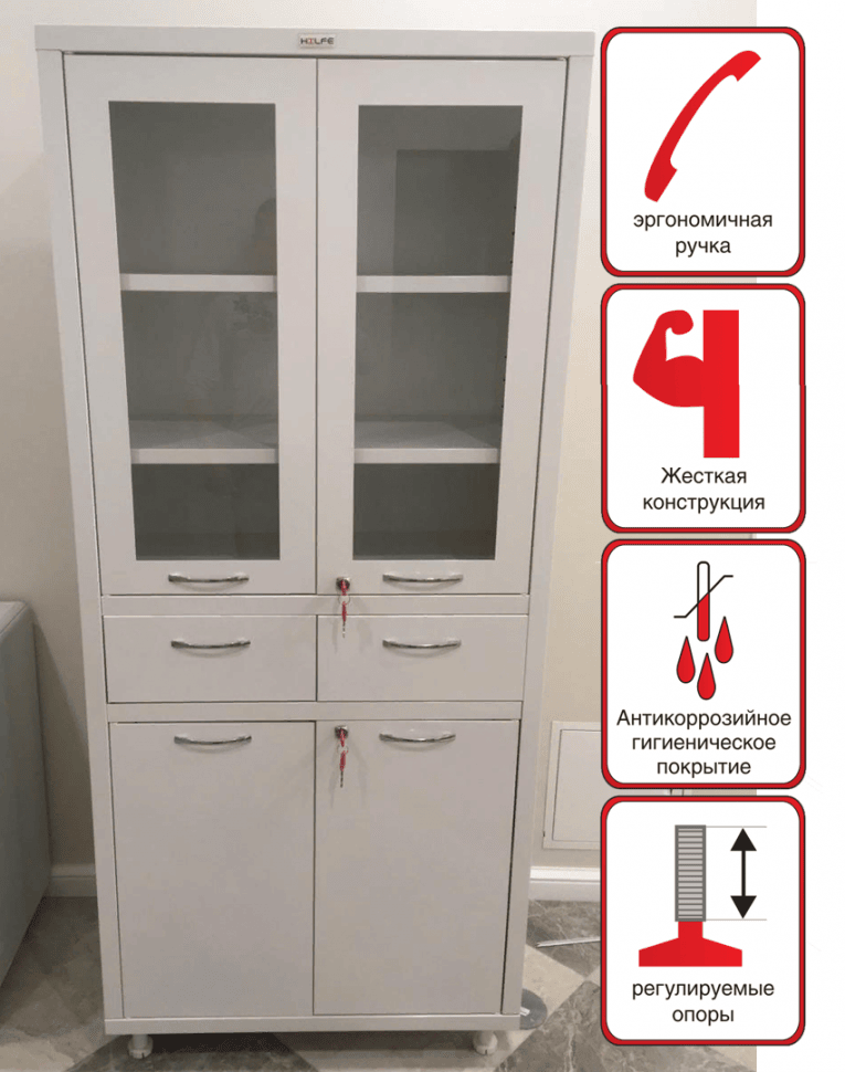 Медицинский шкаф HILFE МД 2 1780 R-1 купить в Ярославле