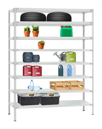 Стеллаж металлический Титан МС-900 2000x1000x300 8 полок Стеллаж металлический Титан МС-900 2000x1000x300 8 полок