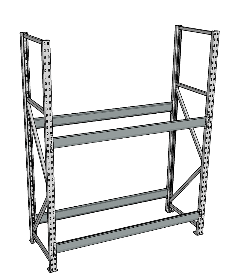 Стеллаж грузовой СГР 2500x900x1000 2 полки (без настила) купить в Ярославле Стеллаж грузовой СГР 2500x900x1000 2 полки (без настила) купить в Ярославле