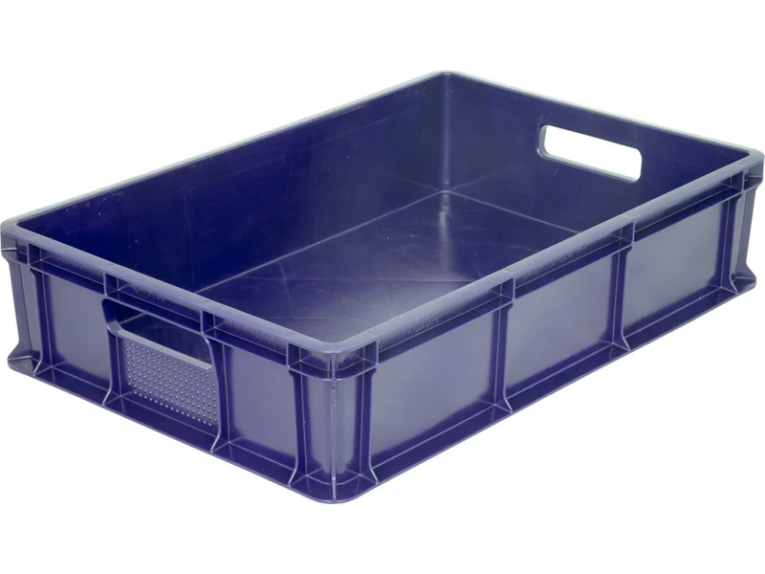 Ящик 600х400х140 мм сплошной с ручками синий купить в Ярославле Ящик 600х400х140 мм сплошной с ручками синий купить в Ярославле