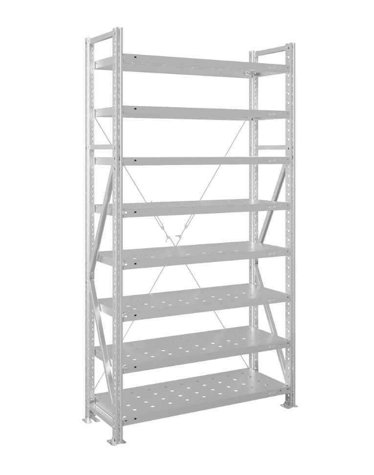 Стеллаж MS U 3000x700x500 8 полок (200 кг, перф) купить в Ярославле