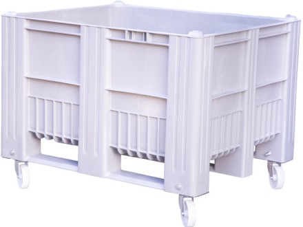BoxPallet 1200x1000x900 мм сплошной на колесах серый купить в Ярославле