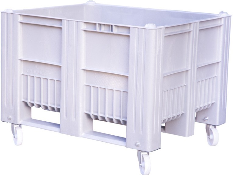 BoxPallet 1200x1000x900 мм сплошной на колесах серый купить в Ярославле BoxPallet 1200x1000x900 мм сплошной на колесах серый купить в Ярославле