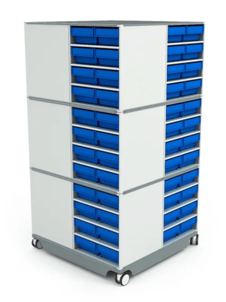 КП-01 Кассетница поворотная с синими ящиками купить в Ярославле