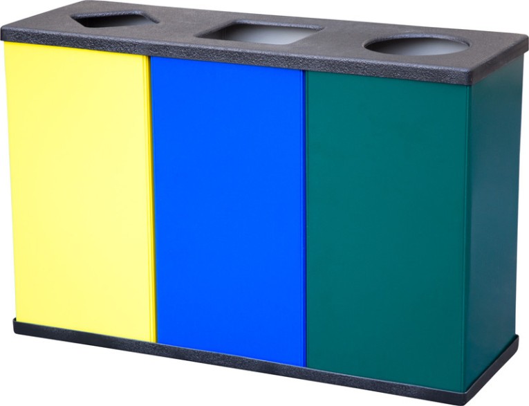 Урна для раздельного сбора мусора 3 х 80 литров купить в Ярославле Урна для раздельного сбора мусора 3 х 80 литров купить в Ярославле