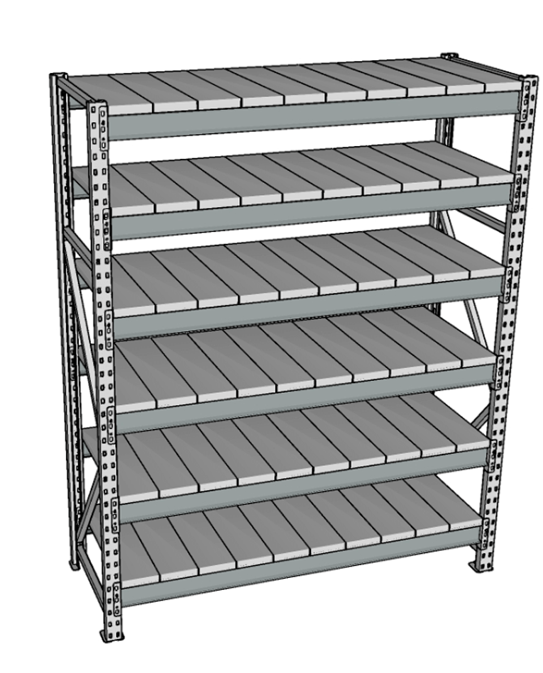 Стеллаж грузовой СГР 3000x1500x600 6 полок (металл) купить в Ярославле