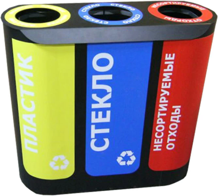 Урна для раздельного сбора мусора Альтернатива-3 с наклейками купить в Ярославле Урна для раздельного сбора мусора Альтернатива-3 с наклейками купить в Ярославле