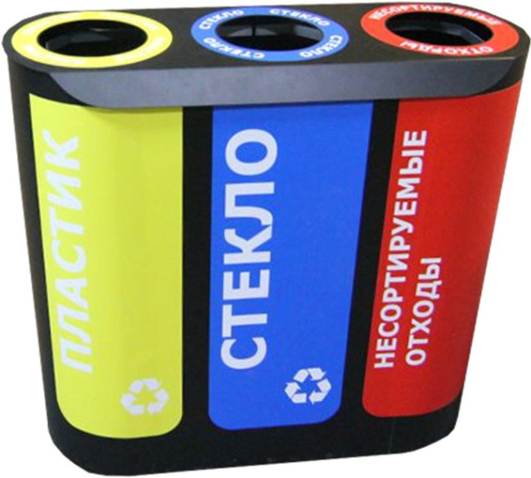 Урна для раздельного сбора мусора Альтернатива-3 с наклейками купить в Ярославле Урна для раздельного сбора мусора Альтернатива-3 с наклейками купить в Ярославле