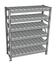 Стеллаж грузовой СГР 3000x1800x600 6 полок (металл) Стеллаж грузовой СГР 3000x1800x600 6 полок (металл)