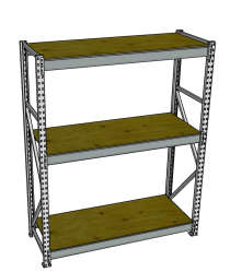 Стеллаж грузовой СГР 2500x1800x800 3 полки (фанера) Стеллаж грузовой СГР 2500x1800x800 3 полки (фанера)