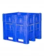 BoxPallet 1200х1000х1035 мм сплошной на полозьях синий BoxPallet 1200х1000х1035 мм сплошной на полозьях синий