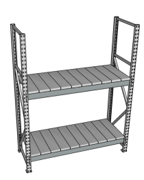 Стеллаж грузовой СГР 3000x1800x1000 2 полки (металл) Стеллаж грузовой СГР 3000x1800x1000 2 полки (металл)