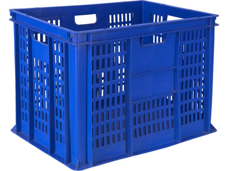 Ящик 600х400х410 перф. стенки сплошное дно синий купить в Ярославле Ящик 600х400х410 перф. стенки сплошное дно синий купить в Ярославле