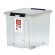Контейнер Rox Box Original 50 (500х390х390 мм с крышкой и клипсами, на роликах, прозрачный) купить в Ярославле