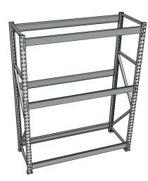 Стеллаж грузовой СГР 2500x900x400 3 полки (без настила) Стеллаж грузовой СГР 2500x900x400 3 полки (без настила)