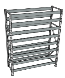 Стеллаж грузовой СГР 3000x900x500 8 полок (без настила) Стеллаж грузовой СГР 3000x900x500 8 полок (без настила)