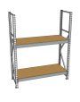 Стеллаж грузовой СГР 3000x900x600 2 полки (ДСП)
