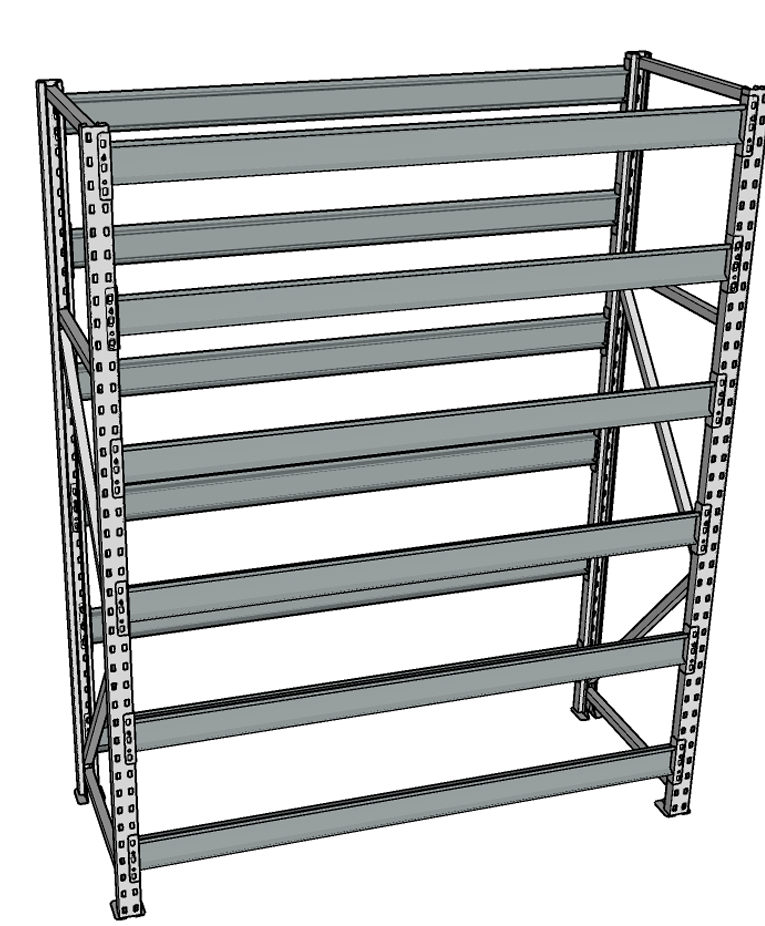 Стеллаж грузовой СГР 2000x900x800 6 полок (без настила) купить в Ярославле Стеллаж грузовой СГР 2000x900x800 6 полок (без настила) купить в Ярославле