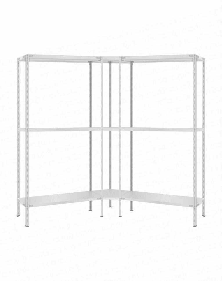 Стеллаж угловой 2000х1500х1500 (3 яруса глубиной 300мм) купить в Ярославле Стеллаж угловой 2000х1500х1500 (3 яруса глубиной 300мм) купить в Ярославле