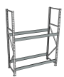 Стеллаж грузовой СГР 2000x1500x500 2 полки (без настила)