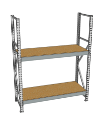 Стеллаж грузовой СГР 3000x1500x600 2 полки (ДСП) Стеллаж грузовой СГР 3000x1500x600 2 полки (ДСП)