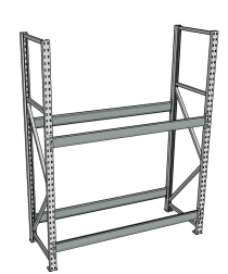 Стеллаж грузовой СГР 2000x1500x800 2 полки (без настила)