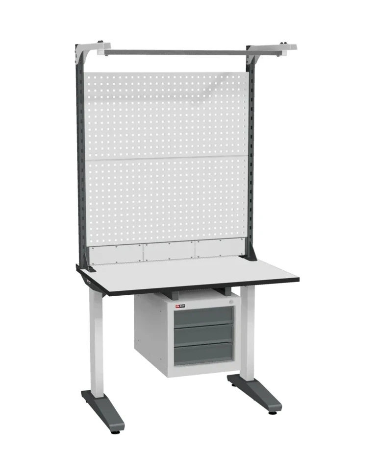Стол монтажный ДиКом СР-100-01, ESD Thermopal, нерегулируемый, экран Э3, с подвесной тумбой купить в Ярославле Стол монтажный ДиКом СР-100-01, ESD Thermopal, нерегулируемый, экран Э3, с подвесной тумбой купить в Ярославле