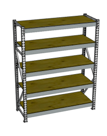 Стеллаж грузовой СГР 3000x1800x400 5 полок (фанера) Стеллаж грузовой СГР 3000x1800x400 5 полок (фанера)