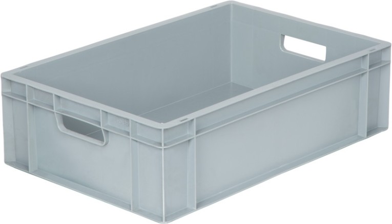 Ящик 600х400х175 сплошной, с ручками, дно с усилением, серый B-4616 купить в Ярославле