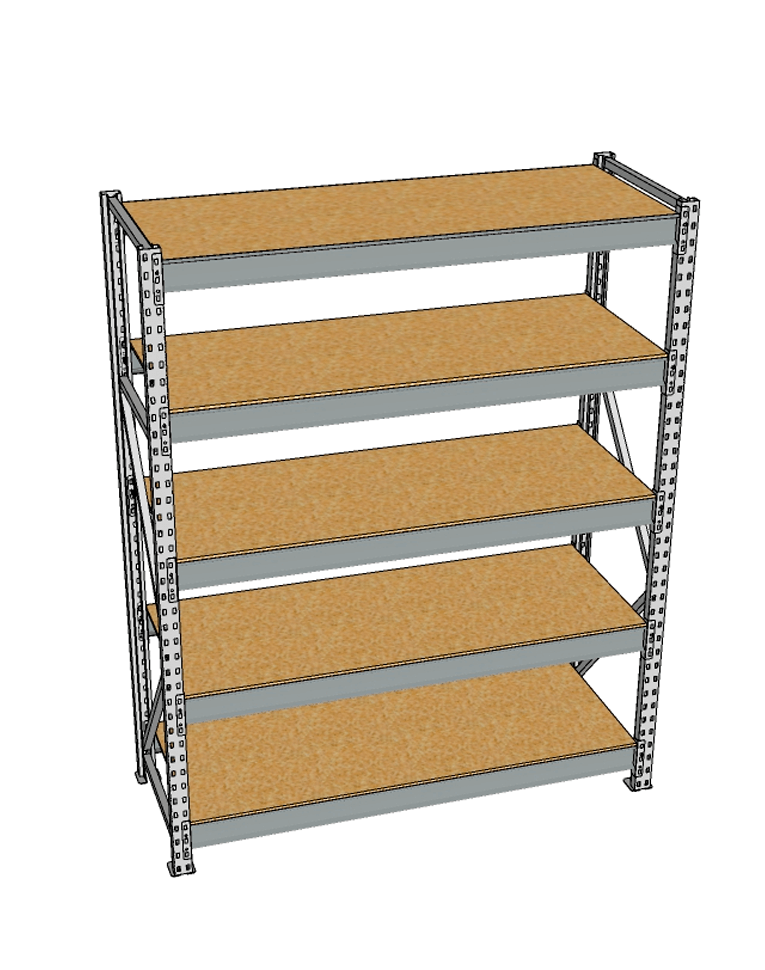 Стеллаж грузовой СГР 2500x1800x800 5 полок (ДСП) купить в Ярославле