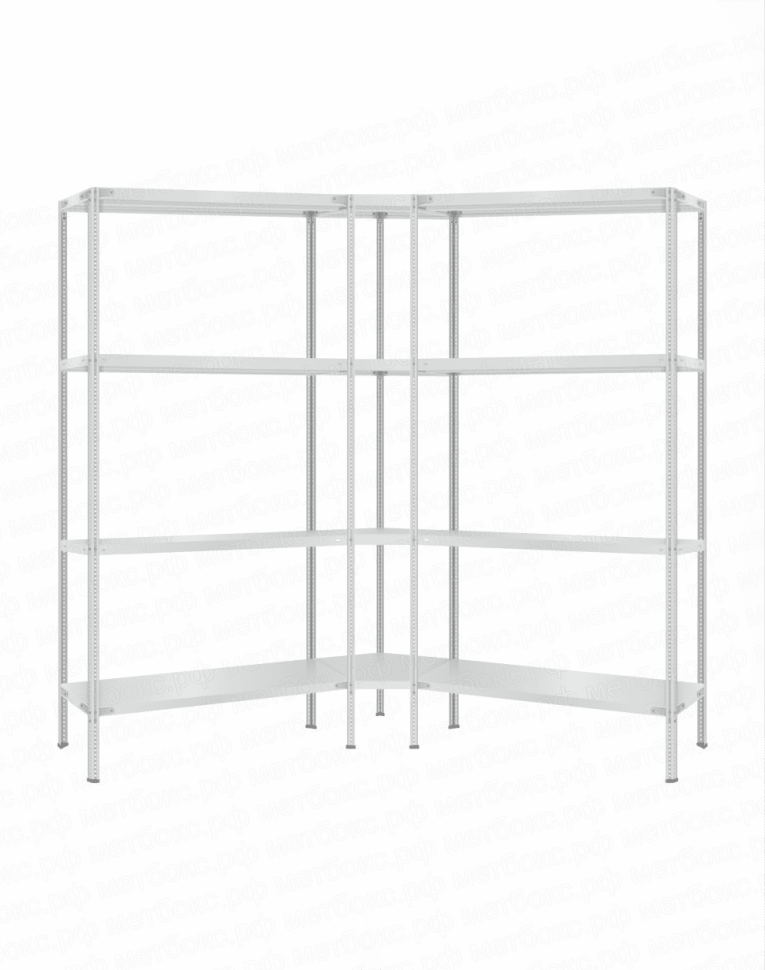 Стеллаж угловой 2000х1700х1700 (4 яруса глубиной 500мм) купить в Ярославле Стеллаж угловой 2000х1700х1700 (4 яруса глубиной 500мм) купить в Ярославле