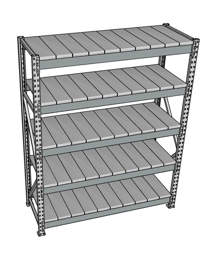 Стеллаж грузовой СГР 2000x1800x1000 5 полок (металл) купить в Ярославле