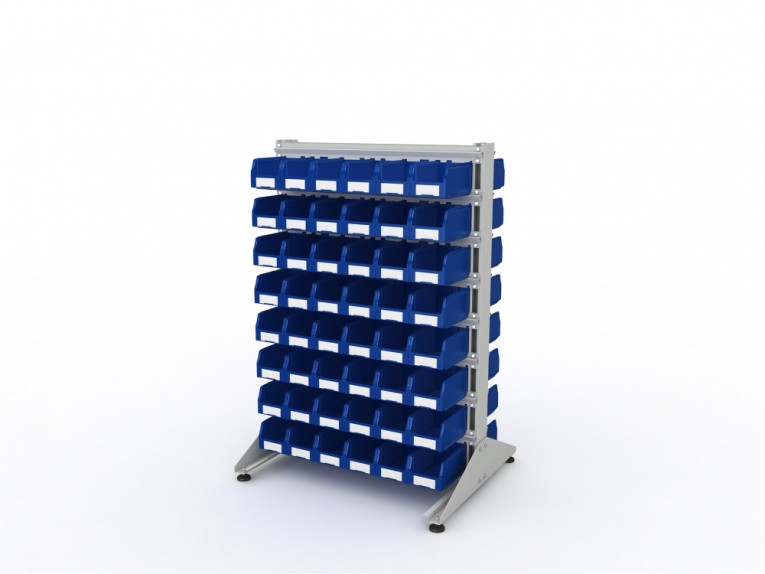 Стеллаж для пластиковых лотков SORTEX двухсторонний 1500x1000x800.02 купить в Ярославле