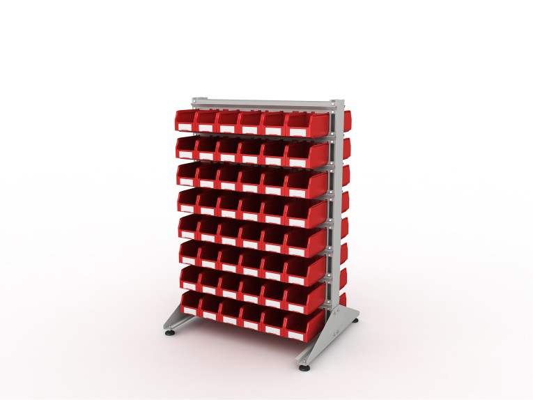 Стеллаж для пластиковых лотков SORTEX двухсторонний 1500x1000x800.02 купить в Ярославле