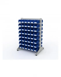 Стеллаж для пластиковых лотков SORTEX двухсторонний 1500x1000x800.02 Стеллаж для пластиковых лотков SORTEX двухсторонний 1500x1000x800.02