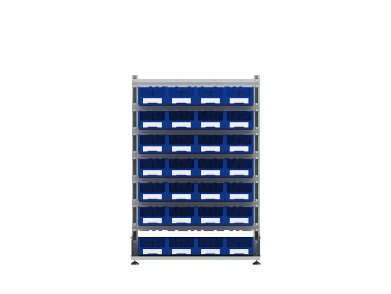 Стеллаж для пластиковых лотков SORTEX двухсторонний 1500x1000x800.03 купить в Ярославле