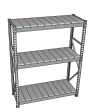 Стеллаж грузовой СГР 3000x2100x500 3 полки (металл)