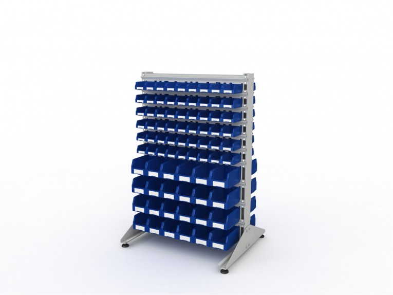 Стеллаж для пластиковых лотков SORTEX двухсторонний 1500x1000x800.04 купить в Ярославле