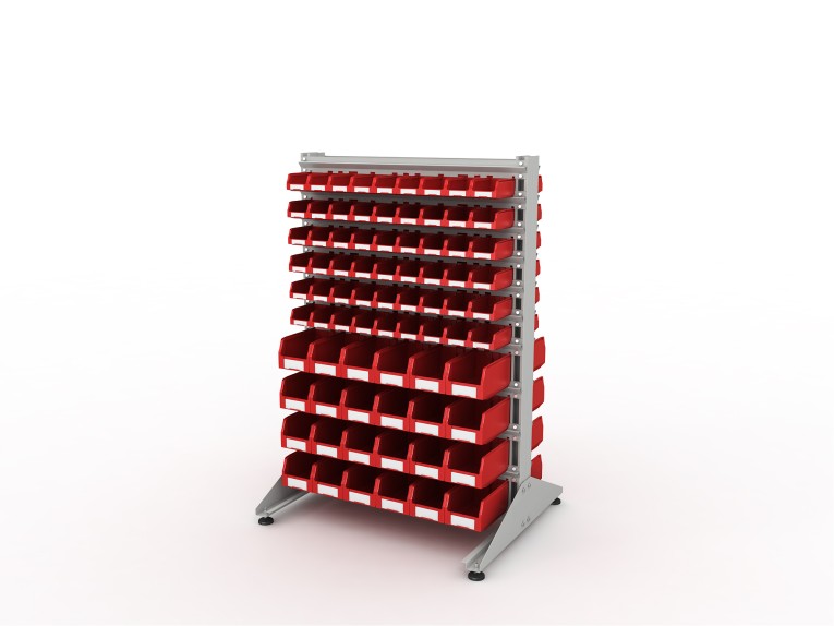 Стеллаж для пластиковых лотков SORTEX двухсторонний 1500x1000x800.04 купить в Ярославле